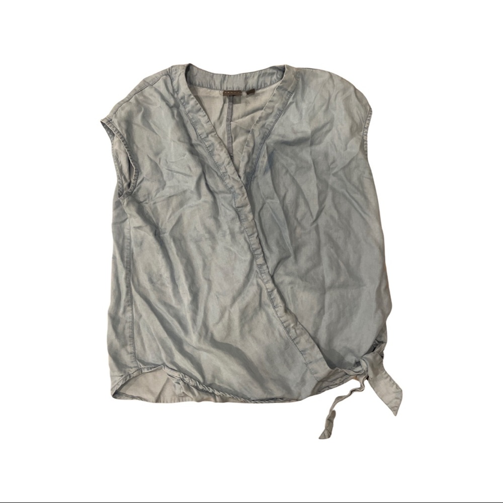 Soho denim blouse with side tie